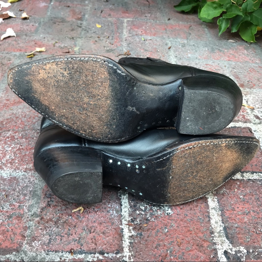 Vintage 90s Black Leather Western Boots by Tony Lama - Size 6M - Picture 15 of 15
